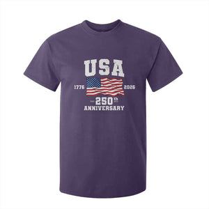 250th Anniversary USA 4th of July America US Flag Patriotic T Shirt For Kid TS11 Purple Print Your Wear