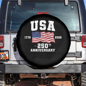 250th Anniversary USA 4th of July America US Flag Patriotic Spare Tire Cover TS11 No hole Black Print Your Wear