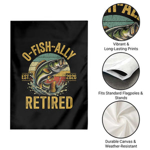Fishing Retirement Garden Flag O Fish Ally Retired 2026 Fisherman Gifts TS11 Print Your Wear