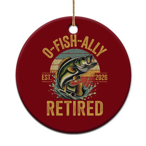 Fishing Retirement Ceramic Ornament O Fish Ally Retired 2026 Fisherman Gifts TS11 1pc Red Print Your Wear