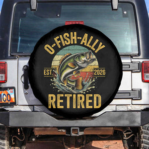 Fishing Retirement Spare Tire Cover O Fish Ally Retired 2026 Fisherman Gifts TS11 No hole Black Print Your Wear