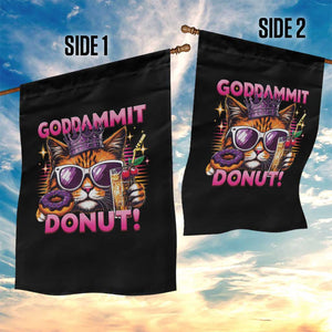 Funny Goddammit Cat Princess Meme Garden Flag Cartoon Style