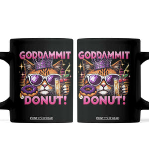 Funny Goddammit Cat Princess Meme Coffee Mug Cartoon Style