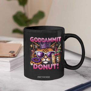 Funny Goddammit Cat Princess Meme Coffee Mug Cartoon Style