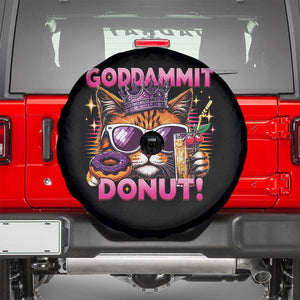 Funny Goddammit Cat Princess Meme Spare Tire Cover Cartoon Style