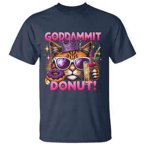 Funny Goddammit Cat Princess Meme T Shirt Cartoon Style TS11 Navy Print Your Wear