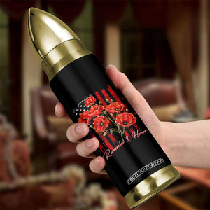 Remember And Honor Memorial Day Bullet Tumbler Red Poppy Flowers TS11 Print Your Wear