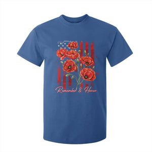 Remember And Honor Memorial Day T Shirt For Kid Red Poppy Flowers TS11 Royal Blue Print Your Wear