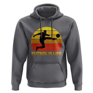 Funny Football Hoodie Futbol Is Life Vintage Soccer Lover TS11 Charcoal Print Your Wear