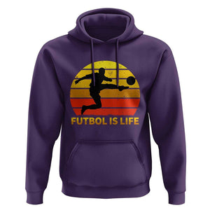 Funny Football Hoodie Futbol Is Life Vintage Soccer Lover TS11 Purple Print Your Wear