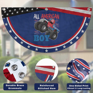 Funny All American Boy 4th Of July Patriotic Fan Flag Monster Trucks American Flag Fireworks TS11 Print Your Wear
