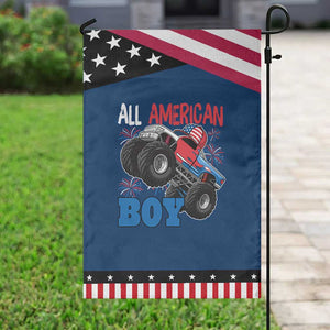 Funny All American Boy 4th Of July Garden Flag Monster Trucks American Flag Fireworks TS11 Classic Blue Black Print Your Wear