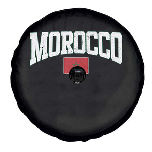 Morocco Football Throwback Design Vintage Moroccan Flag Jersey Style Spare Tire Cover TS11 Print Your Wear