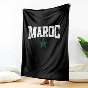 Morocco Maroc Pride Throw Blanket Moroccan Heritage Vintage Green Star TS11 Print Your Wear
