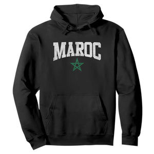 Morocco Maroc Pride Hoodie Moroccan Heritage Vintage Green Star TS11 Black Print Your Wear