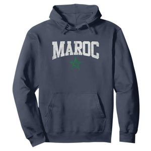 Morocco Maroc Pride Hoodie Moroccan Heritage Vintage Green Star TS11 Navy Print Your Wear