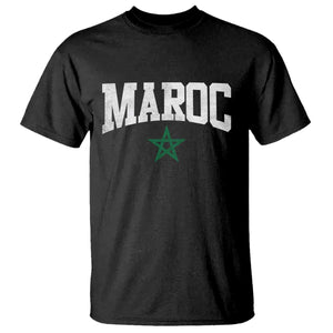 Morocco Maroc Pride T Shirt Moroccan Heritage Vintage Green Star TS11 Black Print Your Wear