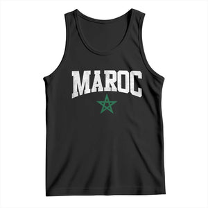 Morocco Maroc Pride Tank Top Moroccan Heritage Vintage Green Star TS11 Black Print Your Wear