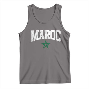 Morocco Maroc Pride Tank Top Moroccan Heritage Vintage Green Star TS11 Deep Heather Print Your Wear