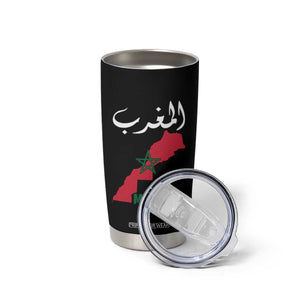 Proud Moroccan Vintage Marocco Map with Arabic Characters Tumbler Cup TS11 Print Your Wear