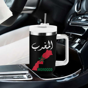 Proud Moroccan Vintage Marocco Map with Arabic Characters Tumbler With Handle TS11 Print Your Wear