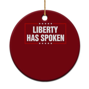 Liberty Has Spoken Funny Basketball Pointing Meme Ceramic Ornament