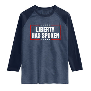 Liberty Has Spoken Funny Basketball Pointing Meme Raglan Shirt