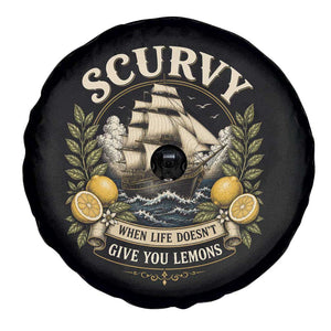 Scurvy When Life Doesnt Give You Lemons Spare Tire Cover Funny Pirate Lemon Vitamin C