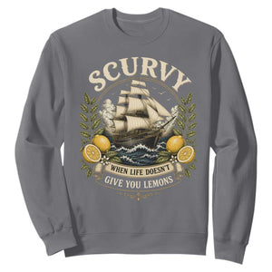 Scurvy When Life Doesnt Give You Lemons Sweatshirt Funny Pirate Lemon Vitamin C