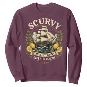 Scurvy When Life Doesnt Give You Lemons Sweatshirt Funny Pirate Lemon Vitamin C