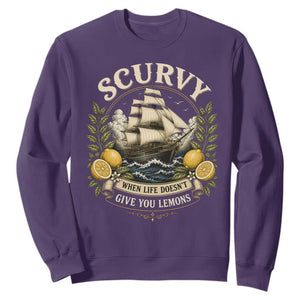 Scurvy When Life Doesnt Give You Lemons Sweatshirt Funny Pirate Lemon Vitamin C