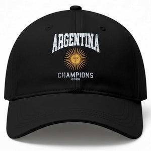 Argentina Champions 2026 Baseball Cap Argentinian Pride Vintage Sol De Mayo