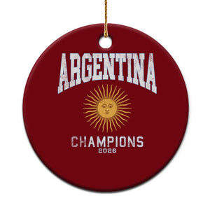 Argentina Champions 2026 Ceramic Ornament Argentinian Pride Vintage Sol De Mayo