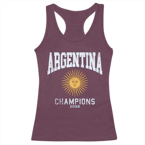 Argentina Champions 2026 Racerback Tank Top Argentinian Pride Vintage Sol De Mayo
