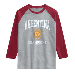 Argentina Champions 2026 Raglan Shirt Argentinian Pride Vintage Sol De Mayo