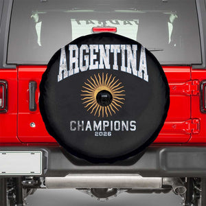 Argentina Champions 2026 Spare Tire Cover Argentinian Pride Vintage Sol De Mayo
