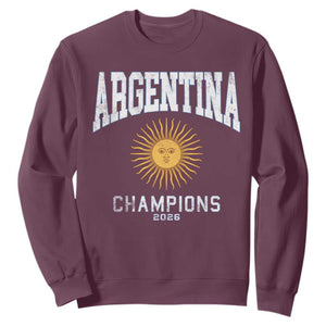 Argentina Champions 2026 Sweatshirt Argentinian Pride Vintage Sol De Mayo
