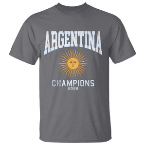 Argentina Champions 2026 T Shirt Argentinian Pride Vintage Sol De Mayo