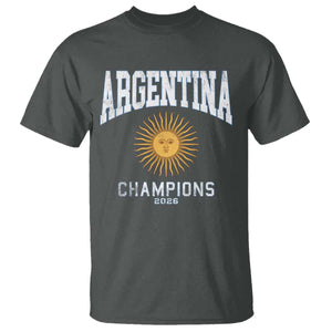 Argentina Champions 2026 T Shirt Argentinian Pride Vintage Sol De Mayo