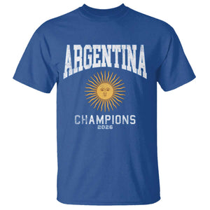 Argentina Champions 2026 T Shirt Argentinian Pride Vintage Sol De Mayo