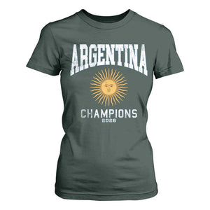 Argentina Champions 2026 T Shirt For Women Argentinian Pride Vintage Sol De Mayo