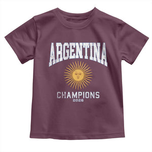 Argentina Champions 2026 Toddler T Shirt Argentinian Pride Vintage Sol De Mayo