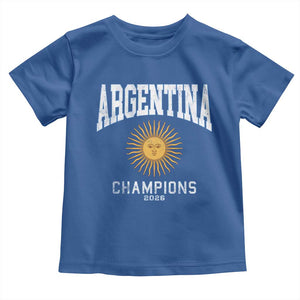Argentina Champions 2026 Toddler T Shirt Argentinian Pride Vintage Sol De Mayo