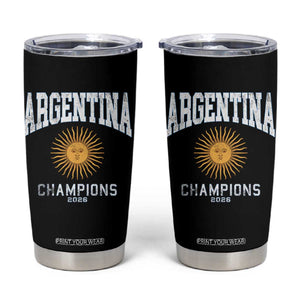Argentina Champions 2026 Tumbler Cup Argentinian Pride Vintage Sol De Mayo