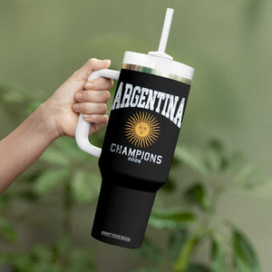 Argentina Champions 2026 Tumbler With Handle Argentinian Pride Vintage Sol De Mayo