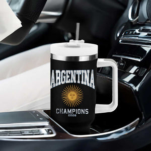 Argentina Champions 2026 Tumbler With Handle Argentinian Pride Vintage Sol De Mayo