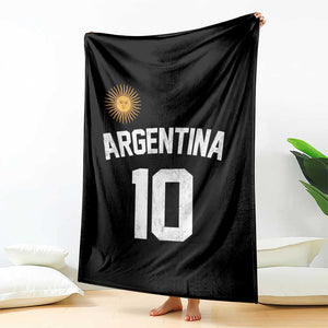 Argentina Football Number 10 Jersey Style Throw Blanket Soccer Fan TS11 Print Your Wear