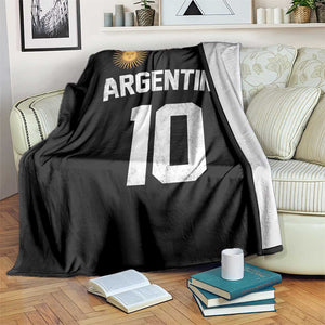 Argentina Football Number 10 Jersey Style Throw Blanket Soccer Fan TS11 Print Your Wear