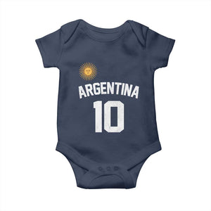 Argentina Football Number 10 Jersey Style Baby Onesie Soccer Fan