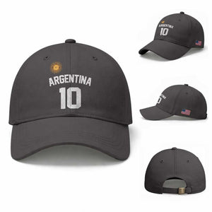 Argentina Football Number 10 Jersey Style Baseball Cap Soccer Fan